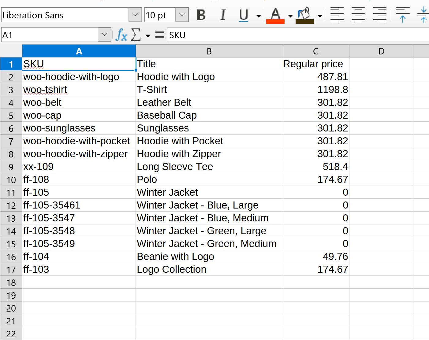 Export result in the chat with a download link for the WooCommerce price list